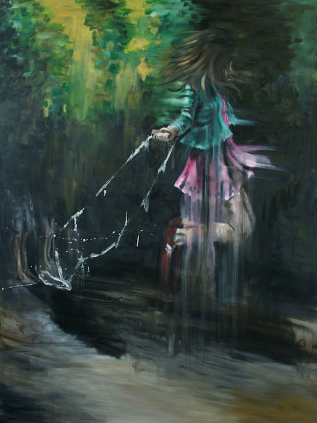 " Cheap Pink"  , "00 X 150 cm , oil/acryl on canvas, 2010