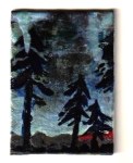 #stay home3 , 6,5 X 9 cm, nailpolish on plate,2021