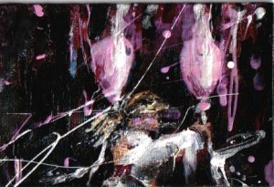 Co-we-do #14 , 10 X 15 cm , nail polish on canvas plate, 2021